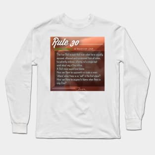 40 RULES OF LOVE - 30 Long Sleeve T-Shirt